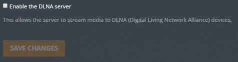 plex media server dlna service