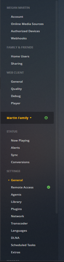 Plex Web App Settings | Plex Support