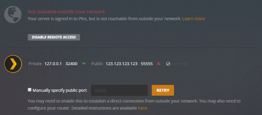 port is open but cannot connect