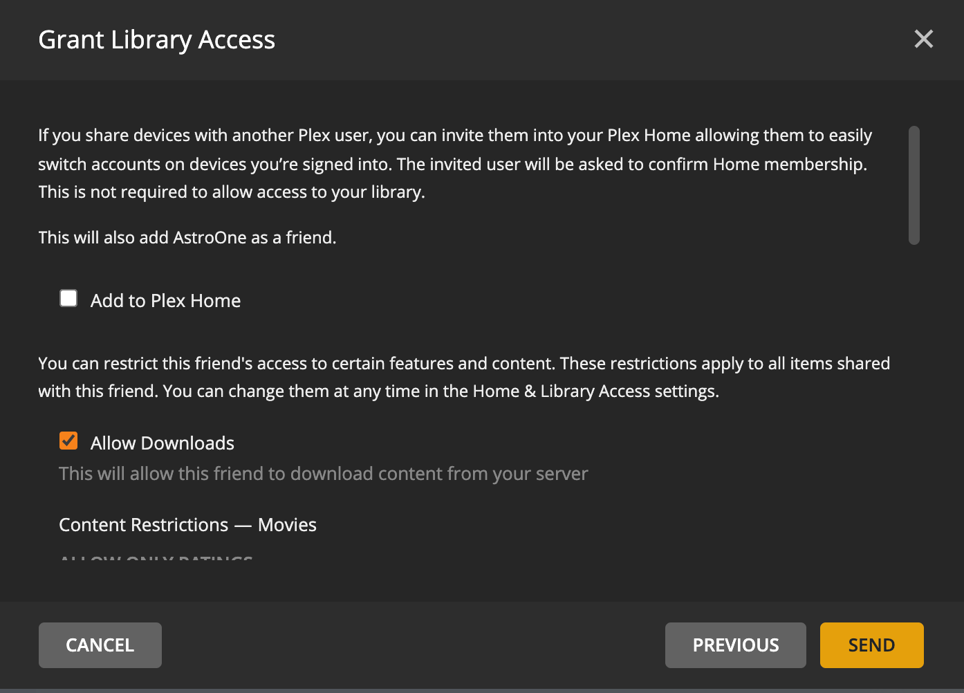 Managing Library Access Plex Support