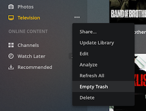 plex force empty trash