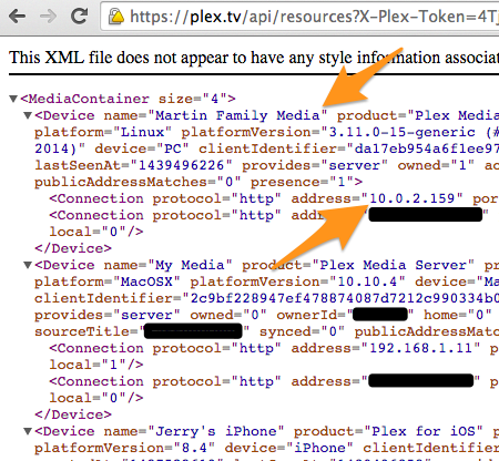 Using plex.tv resources information to troubleshoot app 