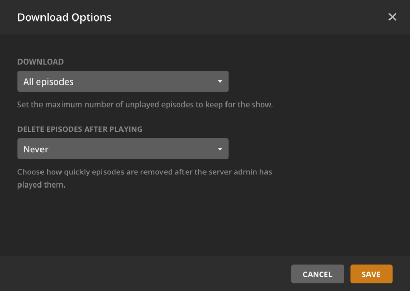 size of plex media server download