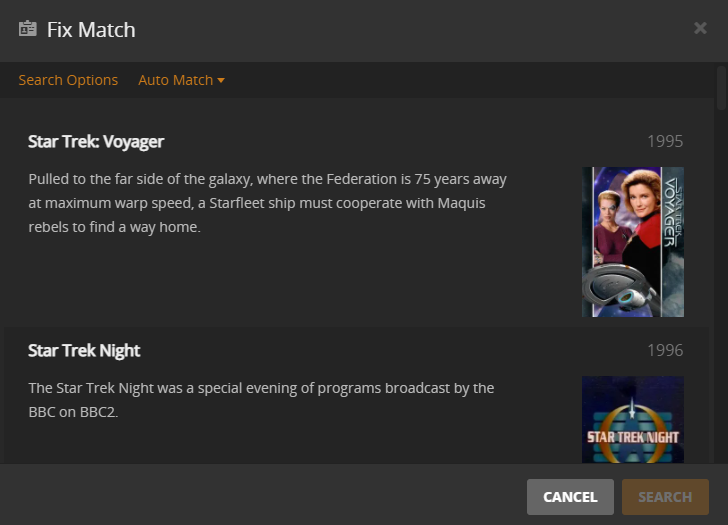 plex recognize doctor who specials